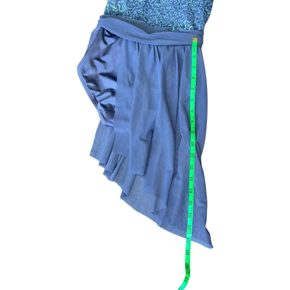 NWOT Weissman Showtime Hand in Hand Blue Turquoises Dance Costume Size MC 8-10
